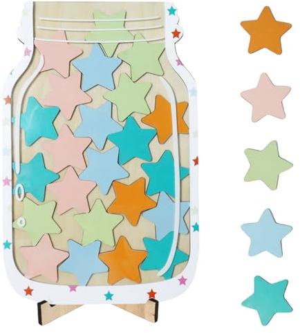 YHTCC Reward Jar with 25 Stars, Reward Jars for Children Good Behaviour
