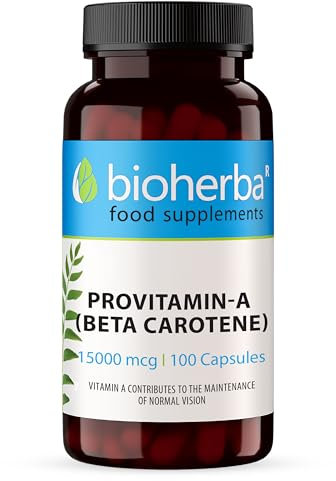 100 Beta Carotene 15000 mcg - Pro Vitamina A ad alta potenza per la salute della pelle e del sistema immunitario di BIOHERBA