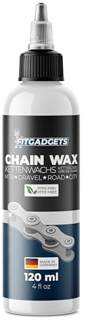 OH3 Fitgadgets Fahrrad Kettenwachs 120 ml - PTFE-freies Wachs-Schmiermittel für Fahrradketten - Reduziert Reibung & Verschleiß - für E-Bike, Gravel, Mountainbike & Rennrad - Made in Germany