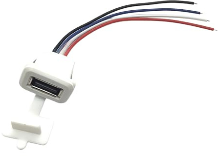 XIOANG Prise Femelle USB2.0 avec Connexion de Fils à souder Prise de IP67 idéale pour Une Utilisation extérieure et Industrielle Port USB Haute compatibilité