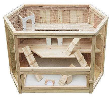Unbekannt MyPets® Kleintierkäfig Villa XL Nagerkäfig Für In- und Outdoor - Plexiglas -Top Ausstattung