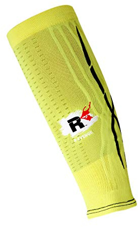 R-evenge Veau Tubulaire Technique de Compression, Chauffe-Jambes basé sur Kinesiotaping, Jaune Fluo/Noir, Large h 1,76m and More