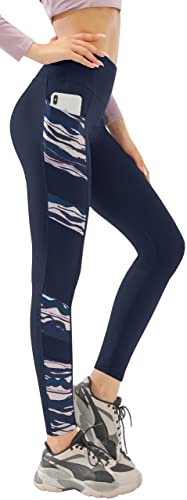 JOYSPELS Women's High Waisted Gym Leggings - Full Color Printed Leggings Non See Through Yoga Pants with Pockets for Gym, Cycling, Yoga, Running, Daily Leisure