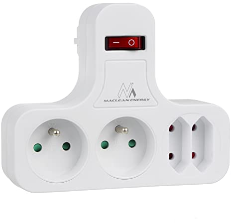 Maclean MCE224 E Vierfach Stromdose Typ E