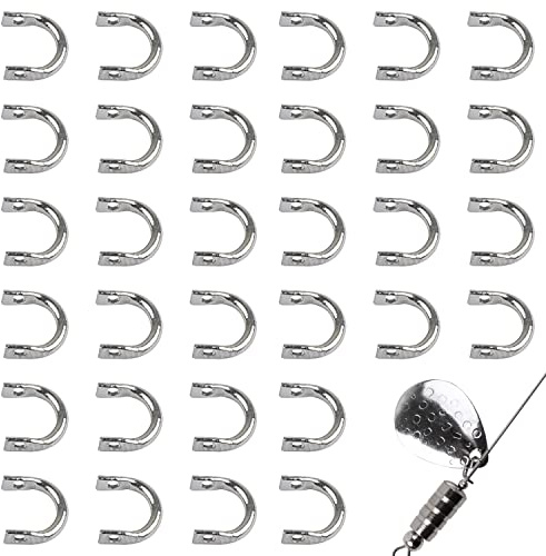Fiske Clevis Easy Spin Spin Clevis 120 st U-formade mässingslänkar spinnare blad för bete, fiske, sked, spinnbete, delar, tillbehör, inbyggd spinnare, tillverkning, sötvatten, saltvatten