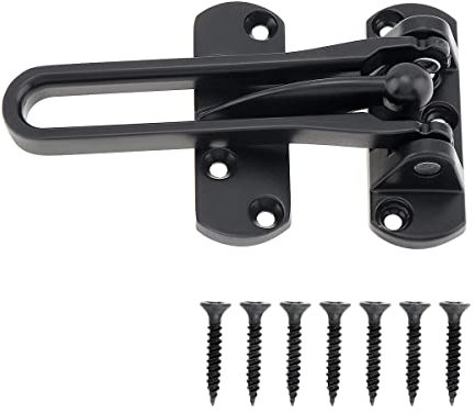 HOJLKLD Pestillo de bloqueo de puerta para seguridad del hogar, protector de puerta de barra oscilante, cerraduras de puerta delantera, pestillo de puerta de seguridad secundaria para el hogar, hotel,