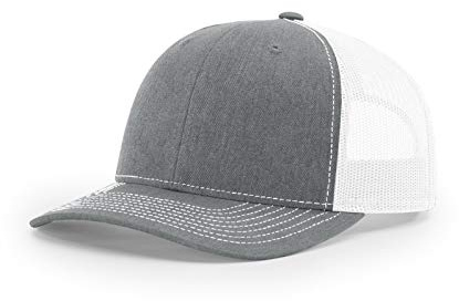 Richardson 112 Classic Trucker Cap, Heather Grey/White Youth, One Size