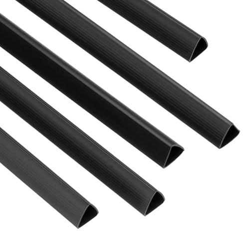 PATIKIL 100 Piezas de Barras de Encuadernación, 10mm Barras de Encuadernación Deslizantes con Capacidad para 70 Hojas Tamaño A4, Carpeta de Presentación Triangular, Negro