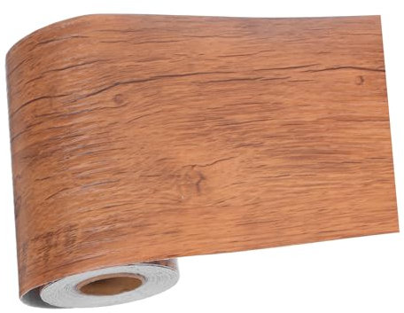 ULTECHNOVO Cinta Adhesiva De Grano De Madera Tira De Borde De Papel Tapiz Cinta Para Pies De Muebles Etiqueta Engomada Del Piso De La Cocina Borde De La Pared Del Baño De Polivinilo