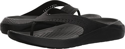 Crocs Literide Flip, Unisex-Erwachsene Zehentrenner, Schwarz (Black/Slate Grey 0dd), 37/38 EU
