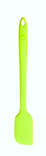 Kochblume Design Teigschaber M | Premium-Silikon | Hitzbeständig | Spülmaschinenfest | 28cm | Farbe: limette