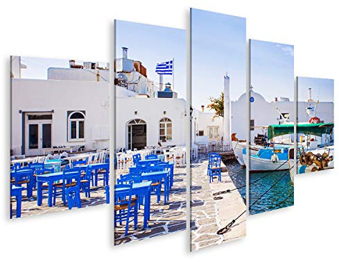 islandburner Bild Griechisches Fischerdorf in Paros Naousa Griechenland Wandbild Poster Leinwandbild TGW