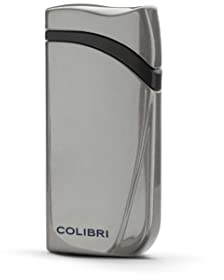 Colibri Falcon Sturmfeuerzeug - Jet Feuerzeug mit Windfester Jetflamme - Leicht Ablesbares Tankfenster - Schöne Geschenkbox - Nachfüllbar mit Butan Feuerzeug Gas, Kein Gas im Lieferumfang enthalten