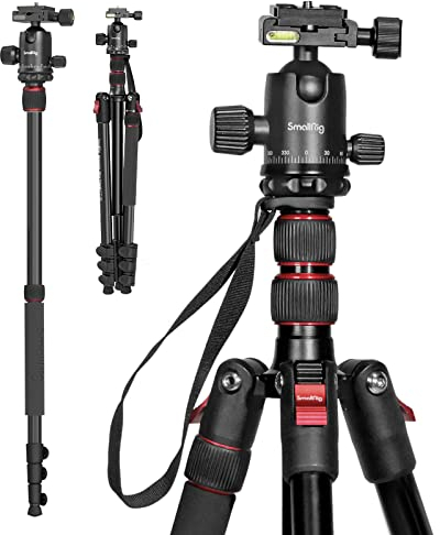 SMALLRIG Tripod Einbeinstativ mit 36mm 360 Panorama Kugelkopf,78/200cm Kamerastativ,Professionelles Camera Tripod mit 15kg Tragkraft, für Reise und Arbeit - 3474C