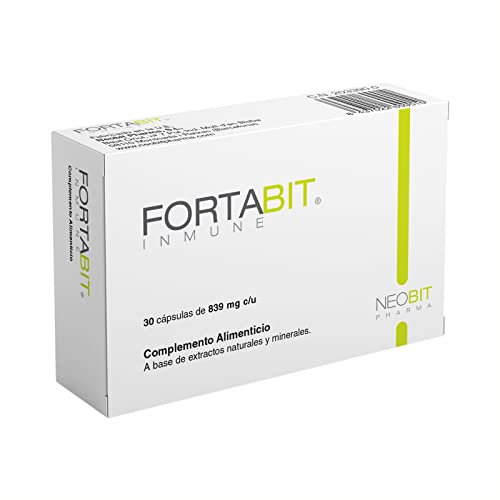 Fortabit Inmune - Complemento Alimenticio con Vitamina C, Zinc, Hongo Reishi, Equinacea Para Fortalecer Tu Sistema Inmunológico y Reducir el Cansancio - Prevención de Resfriados - 30 capsulas