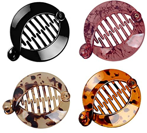 SJBAUTYO 4 Clips para Plátanos, Pinzas para el Pelo Francesas para Cabello Largo, Rizado o Liso