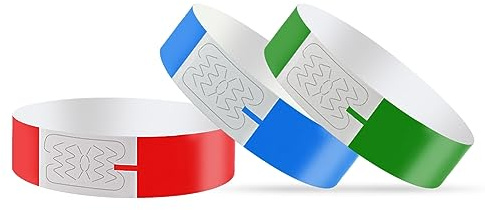 Vicloon Evenemangsarmband, 300 st papper som armband, pappersarmband neon armband festivalarmband för evenemang armband fest armband för evenemang klubbar lätta konsertarmband