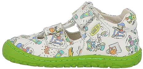 Lurchi 74L4083002 Lauflernschuh, White-Green, 30 EU