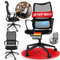 OfficeNest Brandneues Modell, Ergonomischer Bürostuhl Caity, drehbar, höhenverstellbar bis 150 kg, Büro/Home Office geeignet – modernes Design und langanhaltender Komfort (Onyxschwarz)