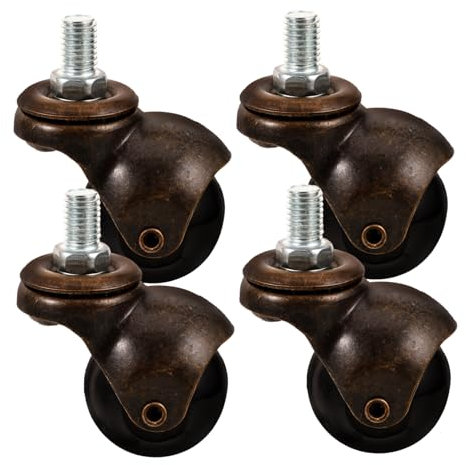 Anneome 4 Piezas Ruedas Giratorias Rueda Giratoria Rueda Vintage Tarea Pesada Ruedas Silla Repuesto Muebles Antiguos Con Ruedas Oficina Rueda Sofá Carretilla Cobre