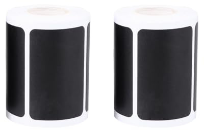 SHINEOFI Étiquettes Autocollantes Pour Tableau Noir 6X4Cm Lot De 2 Rouleaux 150 Pièces Étanches Pour Bouteilles Bocaux Cuisine Organisation Facile