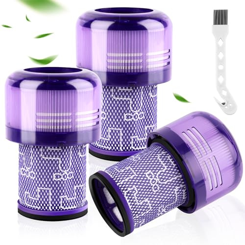 Filtri per Dyson V12, 3 pezzi per aspirapolvere Dyson Filter V12, filtro di ricambio V12, filtro di ricambio per Dyson V12 Detect Slim Absolute Extra Aspirapolvere sostituire # 971517-01