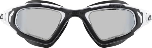 CRESSI Adult Swim Goggles, Vortex, Micrometric Buckles, Black/White