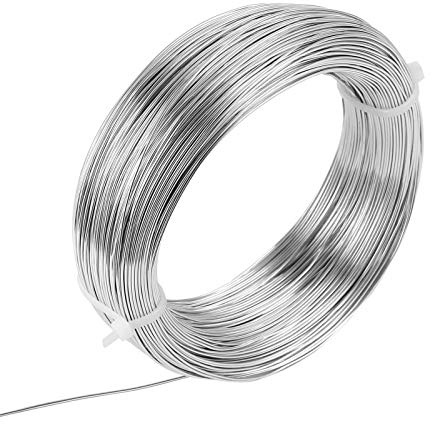 495 Feet / 150m Aluminum Craft Wire, 18 Gauge 1mm Thin Bendable Metal Wires for Sculpting, Modelling, DIY Crafting, Floral Making, Jewelry Making, Wire Weaving and Wrapping