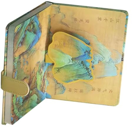 Zerodeko Agenda Rétro Magnétique Style Chinois Carnet de Planification Compact Peinture Ancienne Bloc-Notes Professionnel pour Prise de Notes et Organisation Quotidienne Présent Élève