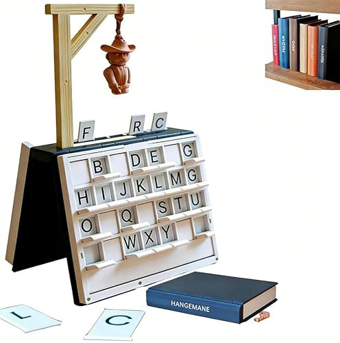 Galgenmännchen Spiel, Hangmane Spiel Magnetisches, 3D-Gedrucktes Playbook im Buchformat, Spiele Erwachsene Kinder, Ostern Geschenke Tragbare Buch Design Brettspiele für Kinder & Erwachsene