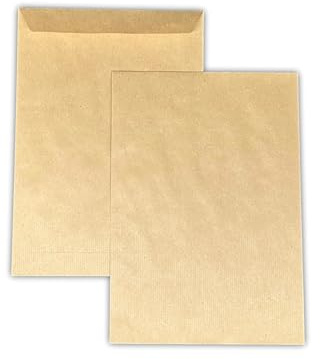 Lot de 10 Grande enveloppe pochette courrier A4 - C4 papier kraft MARRON 90g format 229 x 324 mm Pochette kraft brune auto-adhésive fermeture bande adhésive autocollante siliconée UGENVC4M