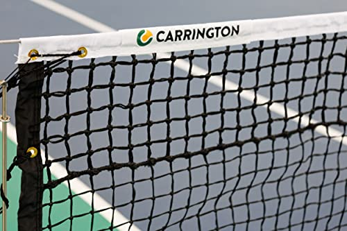 Tennisnetz PRO - 12,7 x 1,05m - PP Netz - Knotenlos 3,5 mm - Wetterfest & UV-Schutz - obere 5 Reihen doppelmaschig - PROFIQUALITÄT