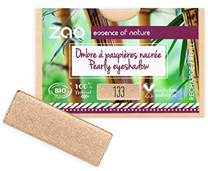 ZAO essence of nature - Recharge Ombre à paupières rectangle Nacrée 133 Goldy - 1,3 gr