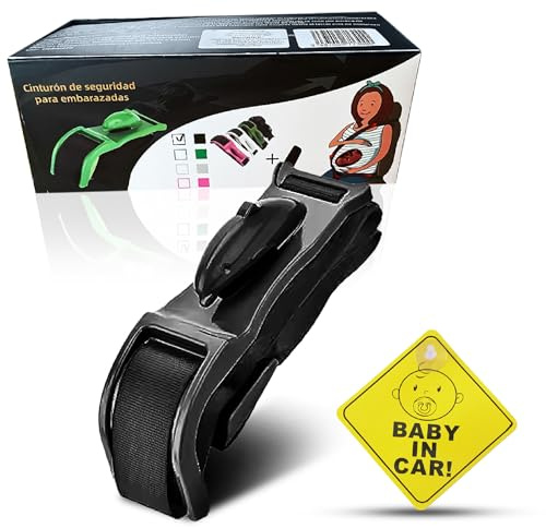Cintura in gravidanza auto omologata + guida di sicurezza | Protegge il bambino da pressione e urti | Comodo adattatore per maternità | Regalo ideale per future mamme