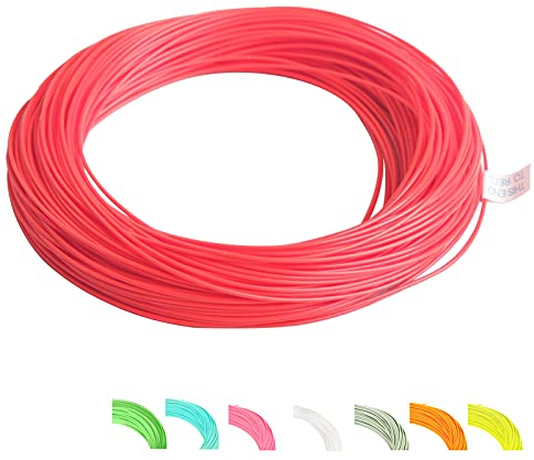 Maimumcatch Bestpreis Fliegenfischen Schnur, Schwimmende Fliegenschnur und Fliegenschnur Combo mit Backing Vorfach und Tippet (1F/2F/3F/4F/5F/6F/7F/8F/9F/10F) (Feuerrot, WF6F)