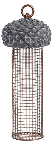 Dehner Natura Valeria vilda fåglar, 10,2 cm, höjd 28,1 cm, metall/plast, brun/grå