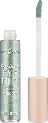 essence luminous EYE TINT liquid shadow, Lidschatten, Nr. 06, Grün, langanhaltend, strahlend, schimmernd, vegan, ohne Mikroplastikpartikel, Nanopartikel frei, ohne Parfüm, 1er Pack (6ml)