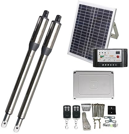 Solar Automatic Sliding Gate Opener 300KG - DC Single Linear Swing Door Motor Operator Hardware Kit for Easy Gate Automation