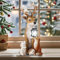 YeahBoom Weihnachtsdeko Hirsch Mit LED Laterne,Weihnachtsdeko Aussen Figuren,Gartenfigur REH,Gartendeko Figuren Elch,Gartenfiguren aus Kunstharz,Weihnachtsdeko Aussen,Gartenfiguren für Außen