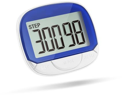 ZIKSUN Walking Pedometer, Accurately Track Simple Steps Counter with Digital Display, Portable Sport Pedometers for Men Women Kids Walking/Running/Distance/Step (Blue)