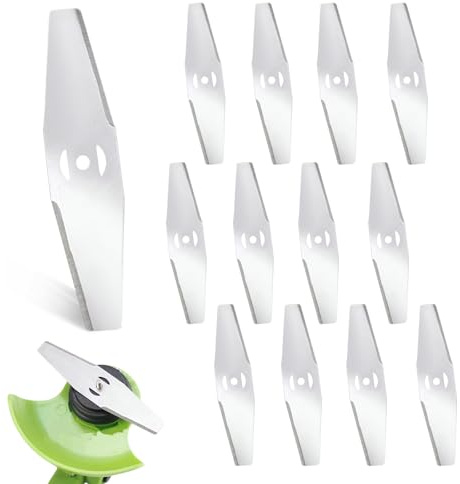 LUMOOM 12 lame di ricambio per decespugliatore, tagliabordi, accessori per decespugliatore, lama di ricambio in metallo, lame per decespugliatore, lama in metallo per decespugliatore