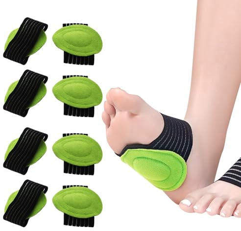 Bettinay 4 Pairs Foot Arch Support, Plantar Supports Socks for Men Woman Flat Feet Heel Pain Relief Fallen Arch