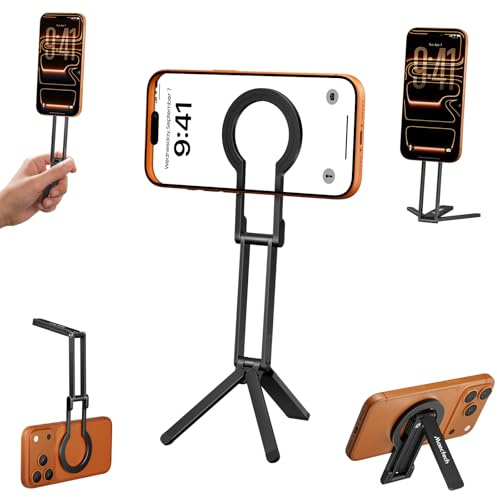 Maectech Foldable Magnetic Phone Tripod for MagSafe for Smartphone Stand