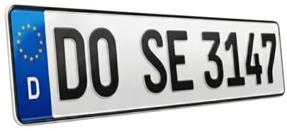 1 x KFZ Kennzeichen 520x110mm - Normgerecht nach DIN 74069 - Auto, Anhänger & Fahrradträger - Wunschkennzeichen (Standard, E oder H Nummernschild) - Made in Germany - DHL Versand