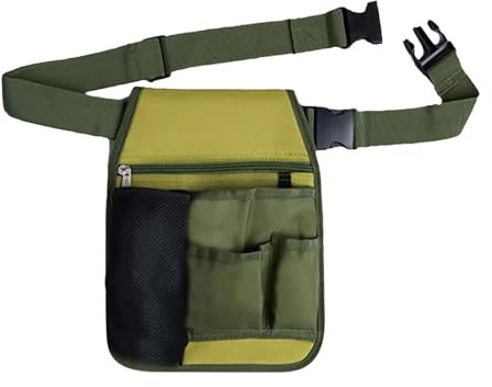 Work Tool Belt - Multi Pocket Adjustable, Hands Free Tool Carry Belt Bag, Multi Compartment Storage Gear Holder, Durable Work Accessory | for Planting Harvesting Pruning Floral Design Construction