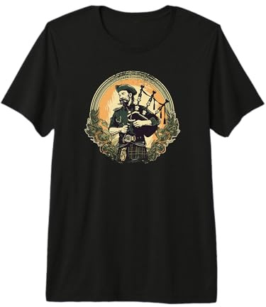 Cornemuseur Cornemuse-Instrument Bagpipe-Sound Cornemuse T-Shirt Haut de Gamme