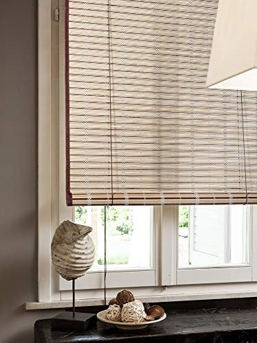 VERDELOOK | Tapparella in Listelli di bambù da 20 mm Circa, 200x300 cm, bambù Naturale, Arrotolamento a Carrucola, Tapparella per Finestre