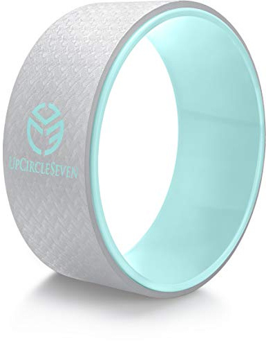 UpCircleSeven Back Roller & Yoga Wheel - Relieve Lower & Upper Back Pain and Stiffness - Therapeutically Stretch, Mobilize and Decompress Your Spine - Increase Mobility, Flexibility & Alignment (Grey
