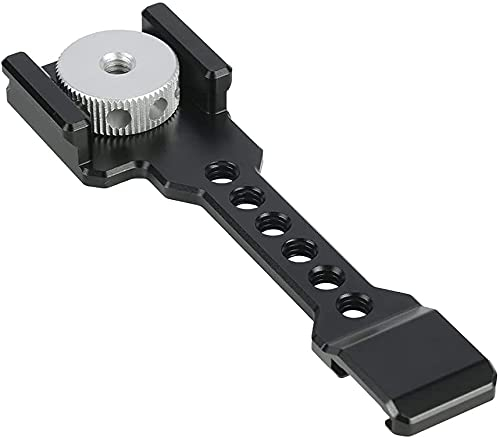 NICEYRIG Arca Swiss Schnellspannklemme mit Zubehörschuh-Verlängerungsstange, DSLR-Kameraschuhhalterung für Video-Lichtmikrofon – 433