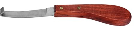 Hovkniv, Hovkniv Hovkniv Hästskokniv, Vänster- eller Högerhänt Häst Hovkniv Hovklippningsverktyg med Trähandtag, Blad i Rostfritt Stål, Hovslagare för Lantbruk, 8,9x1,4in(#1)